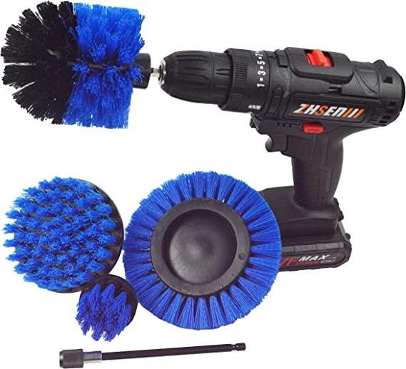 Electric Drill Scrubber Set, Cleaning And Detailing Brush